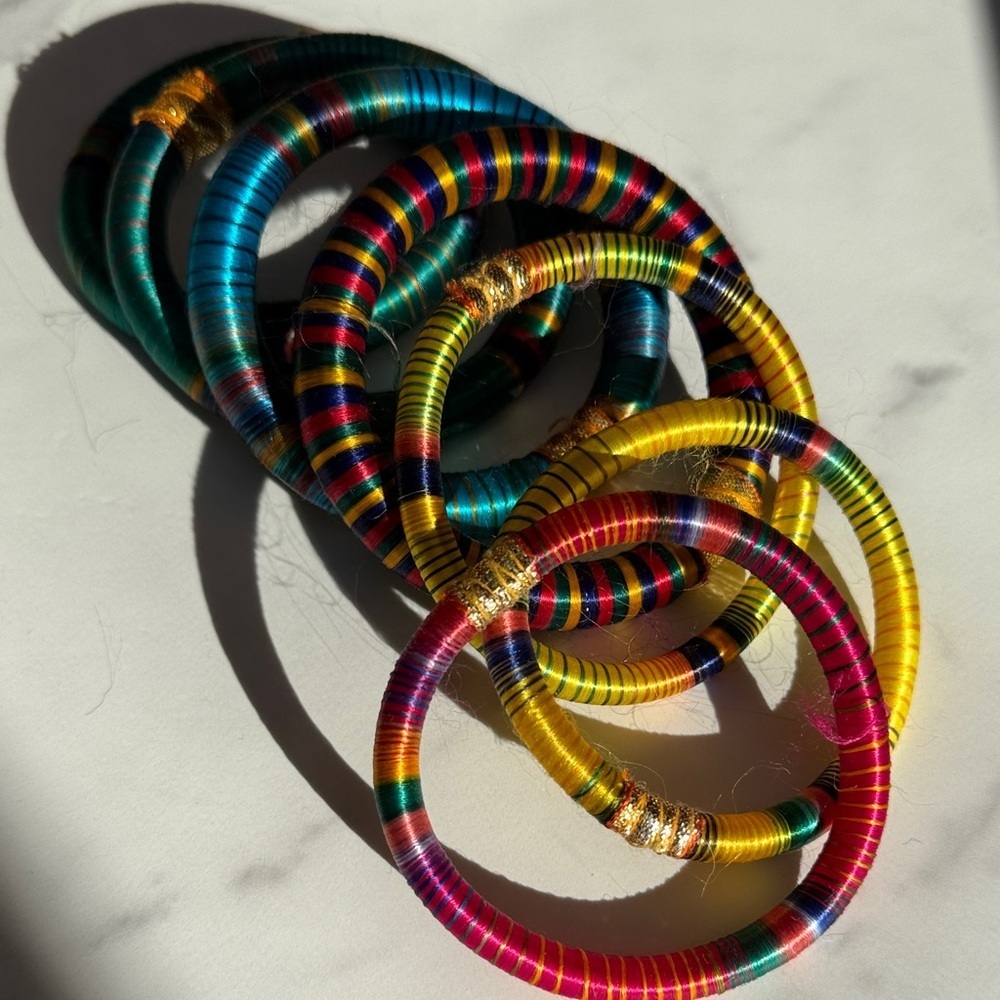 Colorful Multicolor Bangles Set - Picture 2 of 3